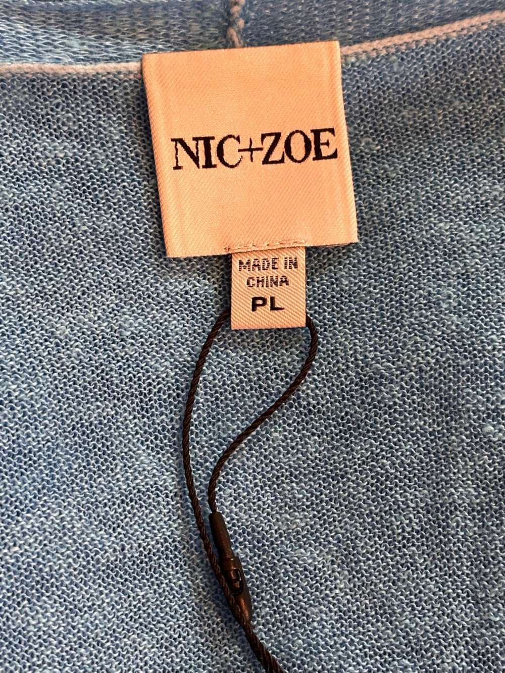 NWT sz PL Nic + Zoe 4 way linen blend convertible cardigan in blue jewel teal - Picture 9 of 12